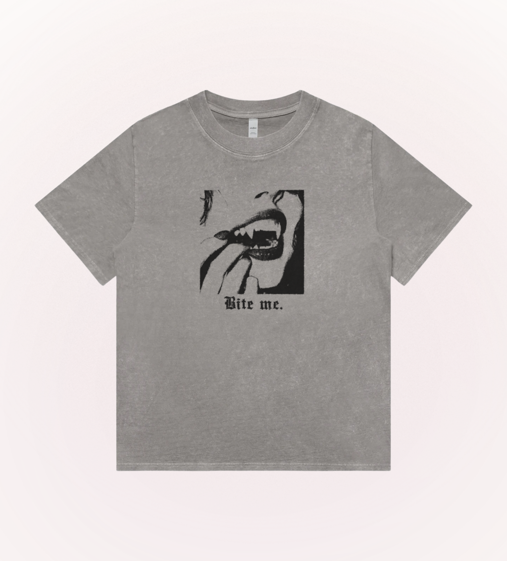 Bite Me Stonewash Tee