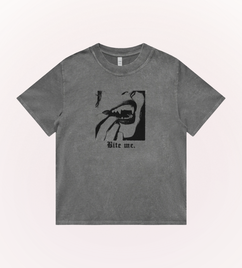 Bite Me Stonewash Tee