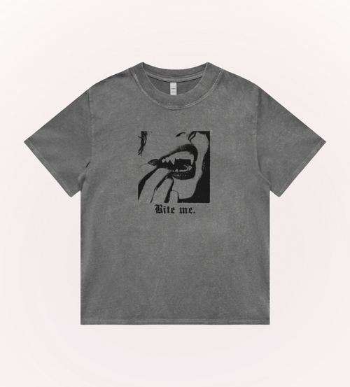 Bite Me Stonewash Tee