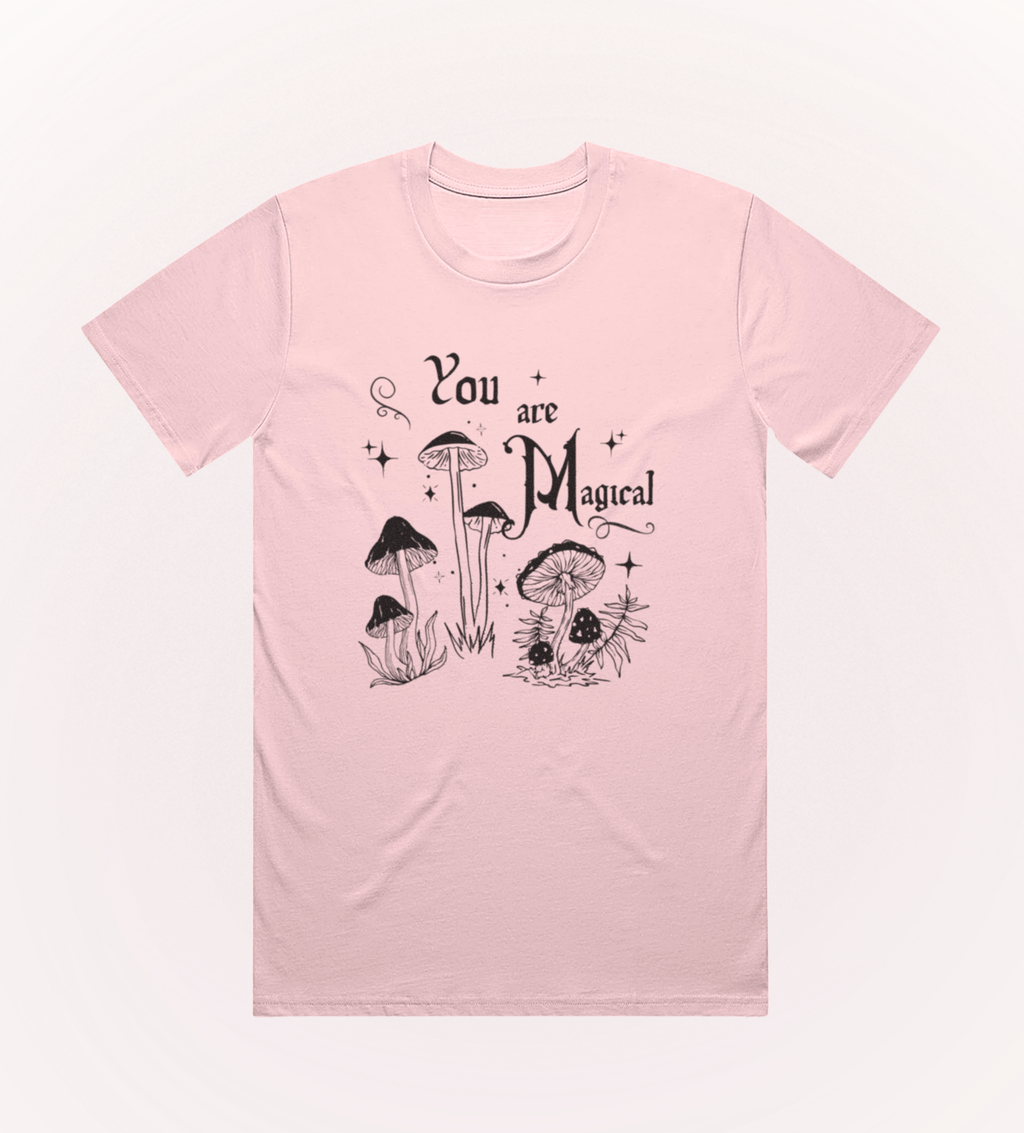 Magic Mushrooms Classic Tee – back view | Rosewood & Co