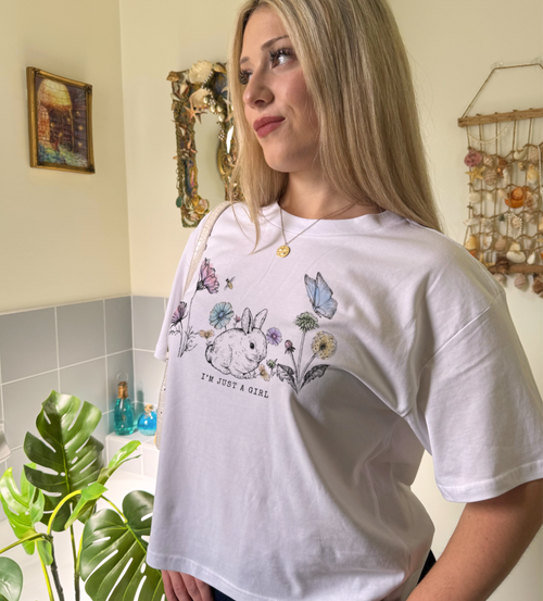 I'm Just A Girl Boxy Tee | Rosewood & Co
