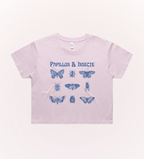 Papillon & Insecte Crop Tee – close-up | Rosewood & Co