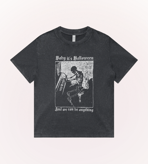 Baby It's Halloween Stonewash Tee